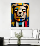 Abstract Art bear by Ramon Souza on GIANT ART - yellow digital painting