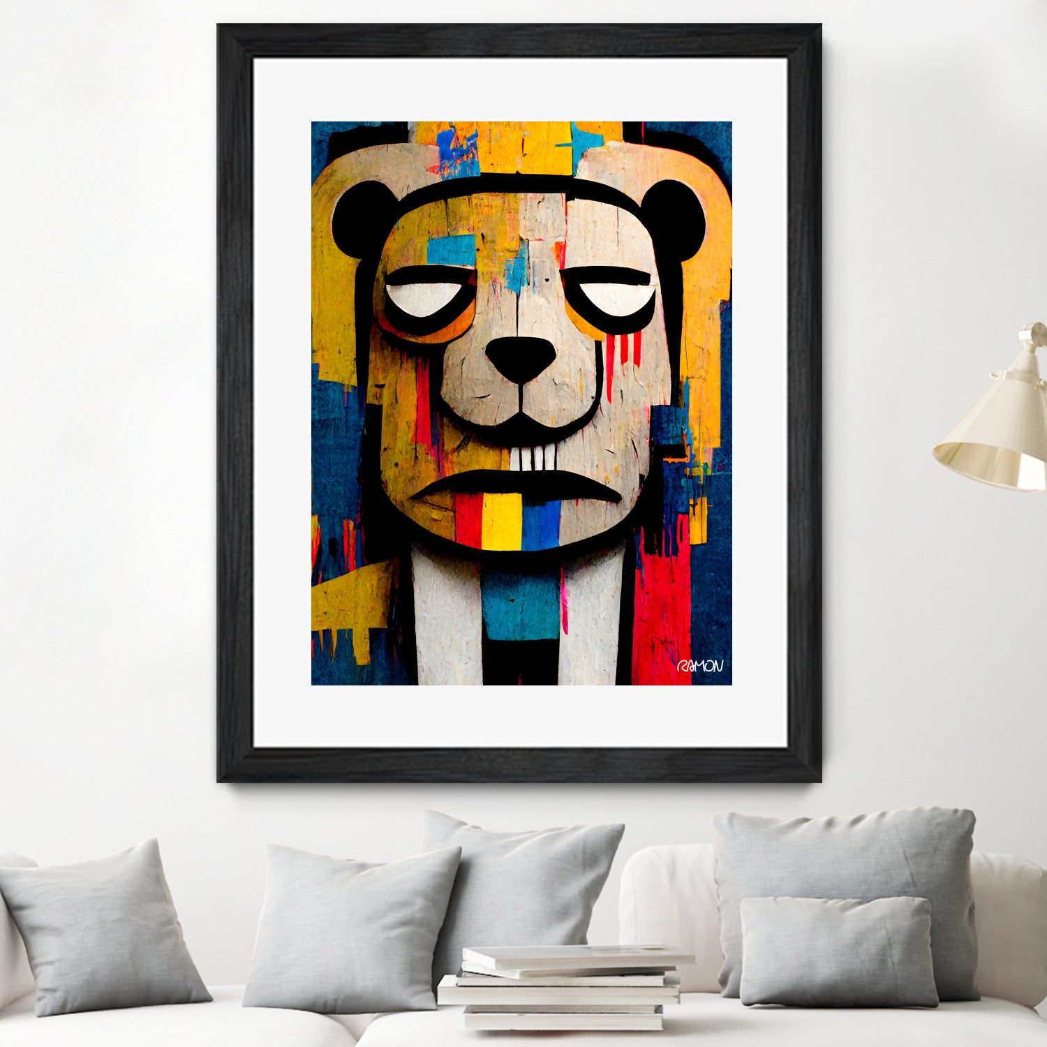 Abstract Art bear by Ramon Souza on GIANT ART - yellow digital painting