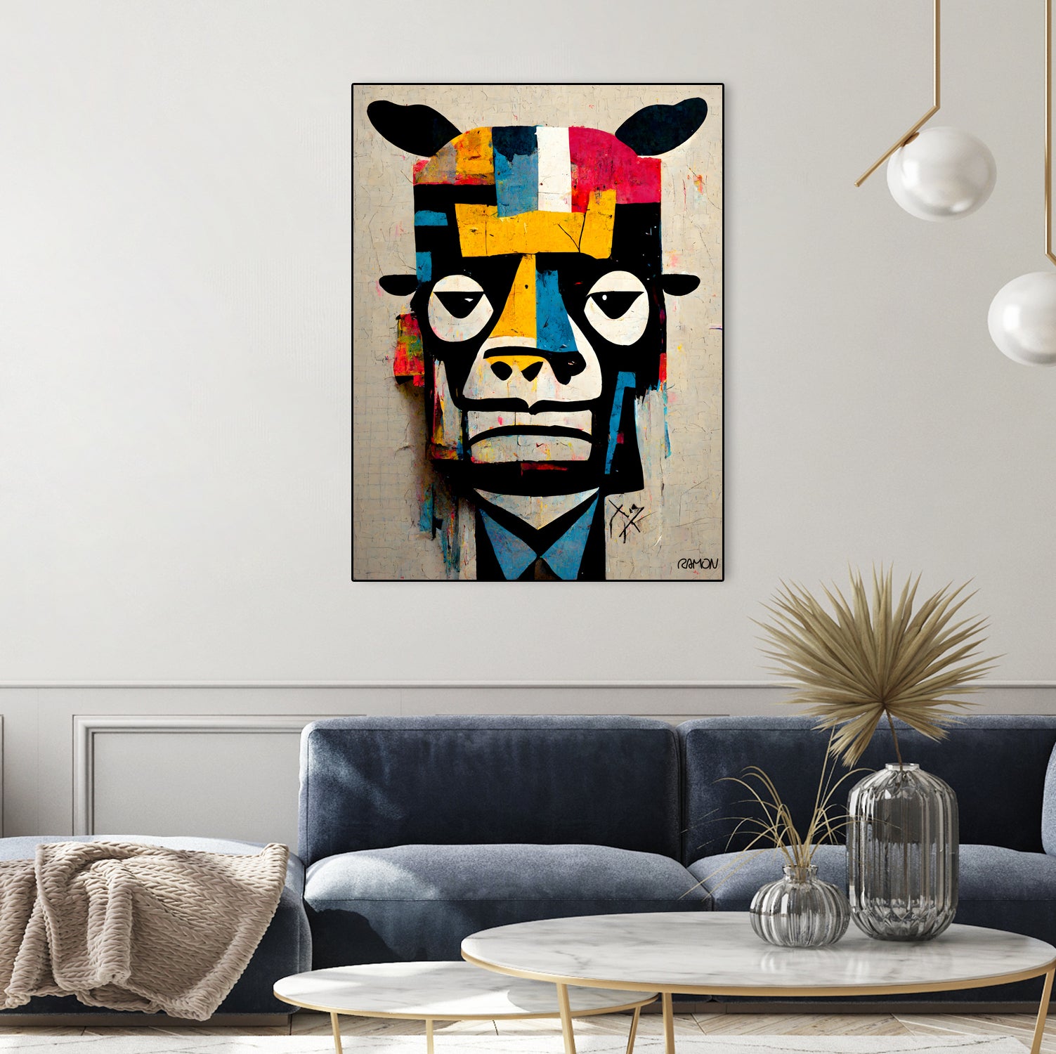 Cowman by Ramon Souza on GIANT ART - white digital painting