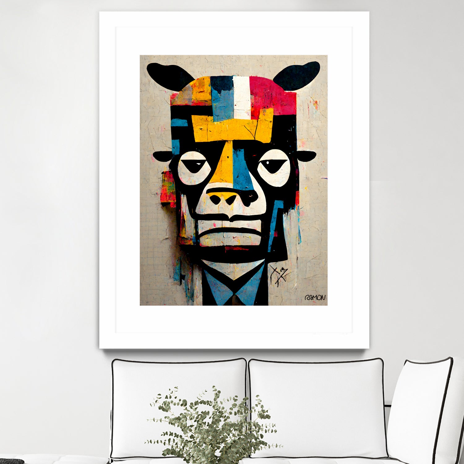 Cowman by Ramon Souza on GIANT ART - white digital painting