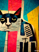 Abstract Art Cat by Ramon Souza on GIANT ART - white digital painting