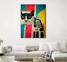 Abstract Art Cat by Ramon Souza on GIANT ART - white digital painting