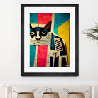 Abstract Art Cat by Ramon Souza on GIANT ART - white digital painting