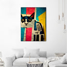 Abstract Art Cat by Ramon Souza on GIANT ART - white digital painting