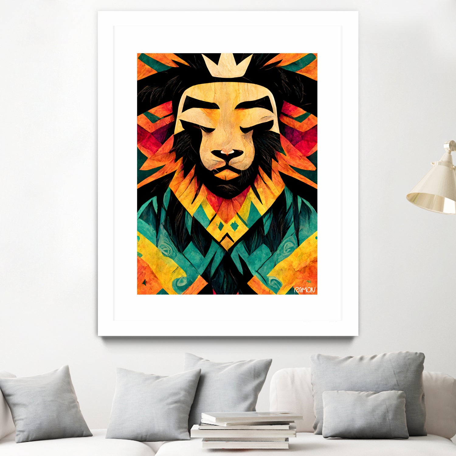 Lion King by Ramon Souza on GIANT ART - yellow digital painting