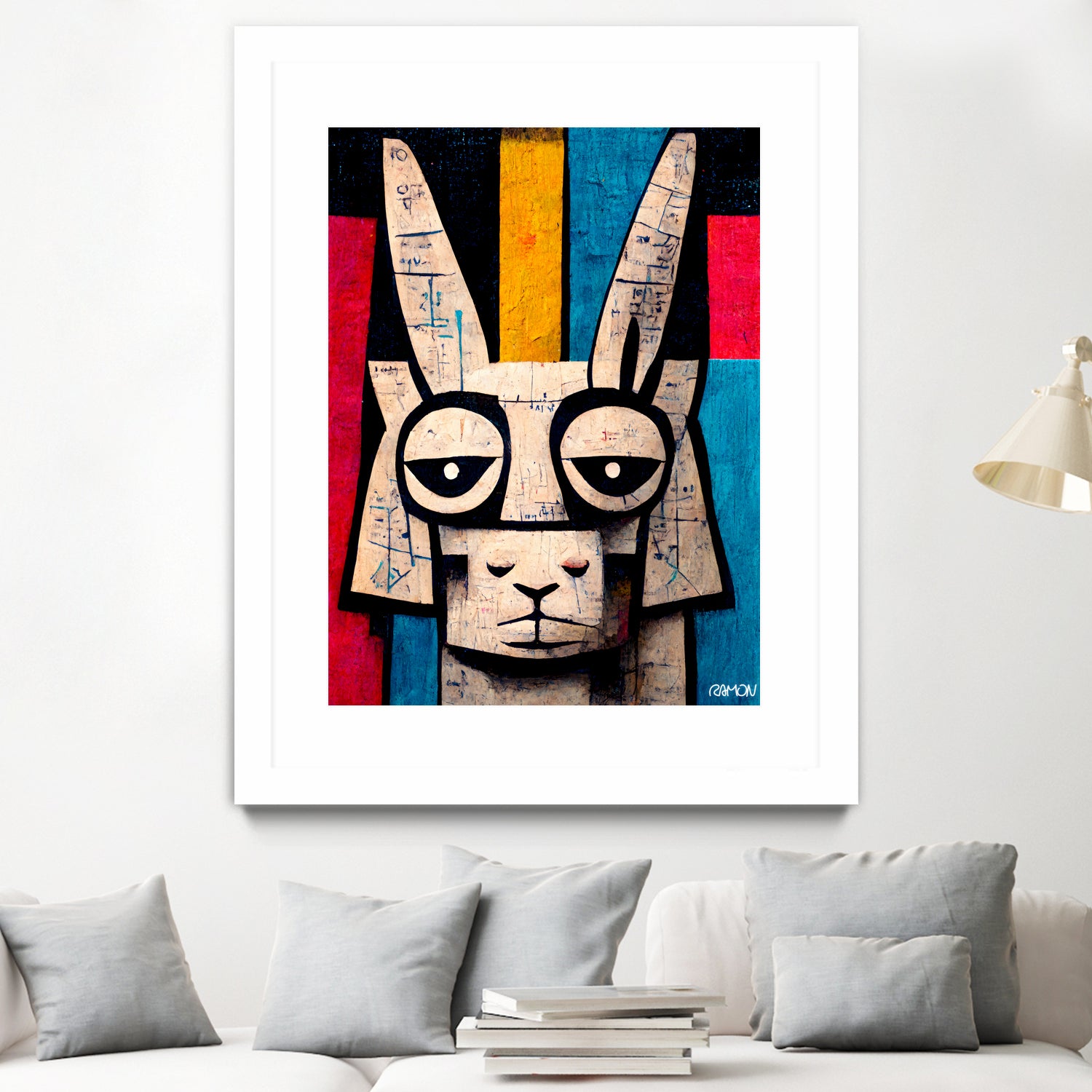 Einstain llama by Ramon Souza on GIANT ART - white digital painting