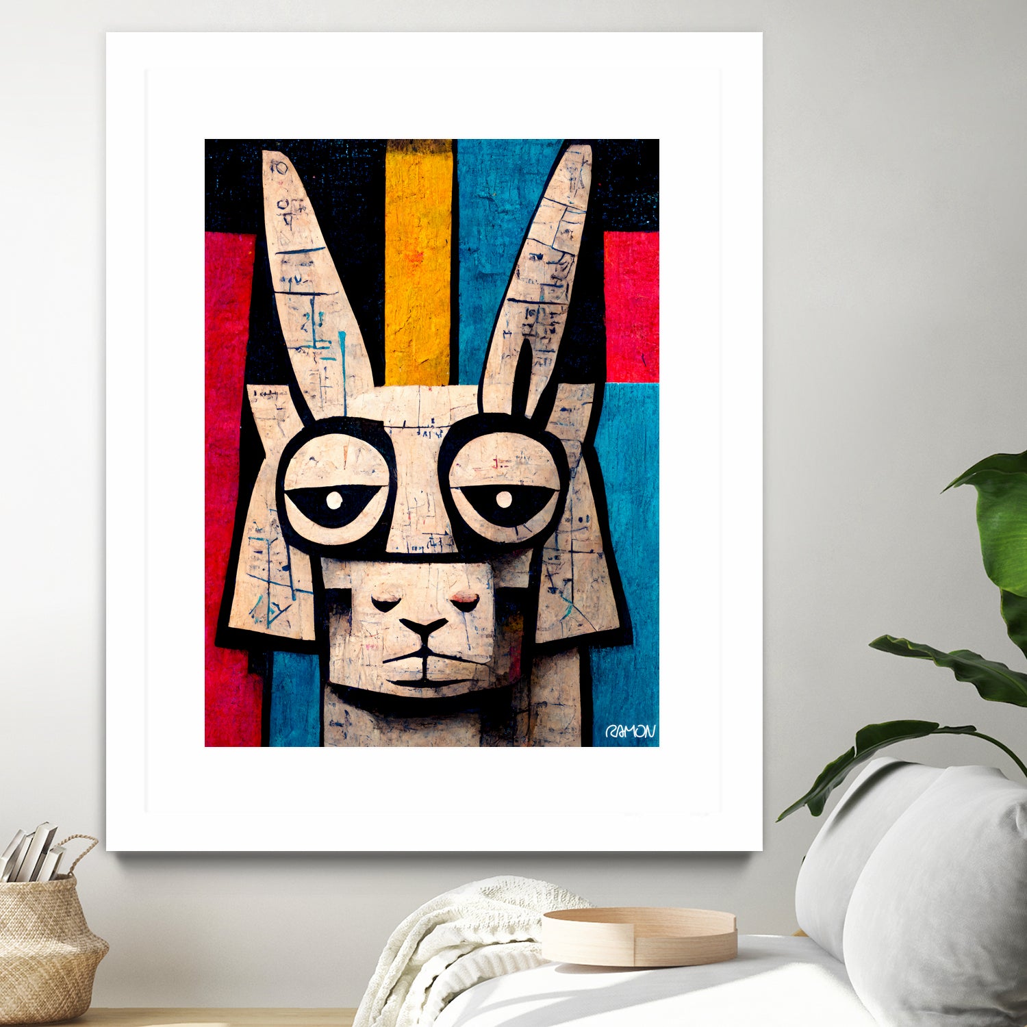 Einstain llama by Ramon Souza on GIANT ART - white digital painting