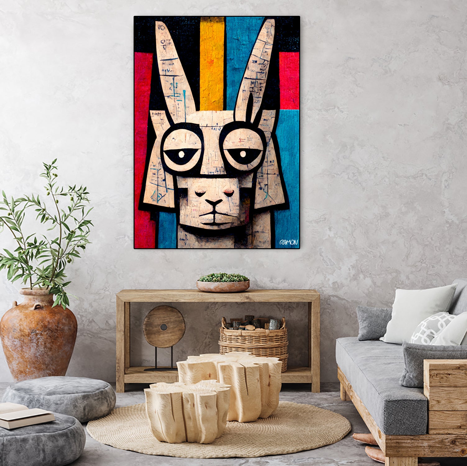 Einstain llama by Ramon Souza on GIANT ART - white digital painting