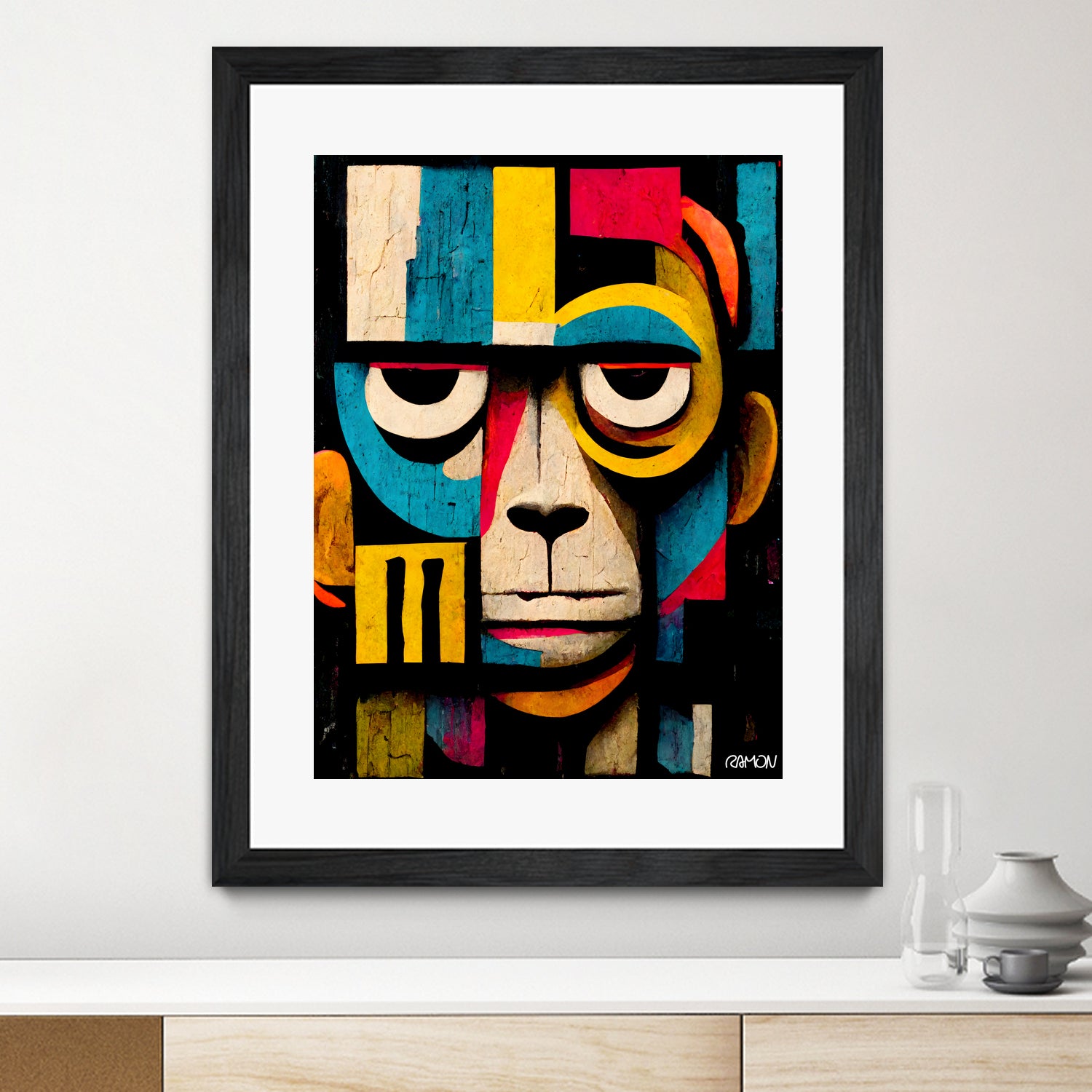 Abstract Art Monkey by Ramon Souza on GIANT ART - black digital painting