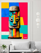 Moai Statue by Ramon Souza on GIANT ART - yellow digital painting