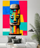 Moai Statue by Ramon Souza on GIANT ART - yellow digital painting