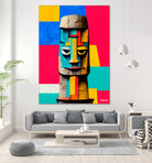 Moai Statue by Ramon Souza on GIANT ART - yellow digital painting