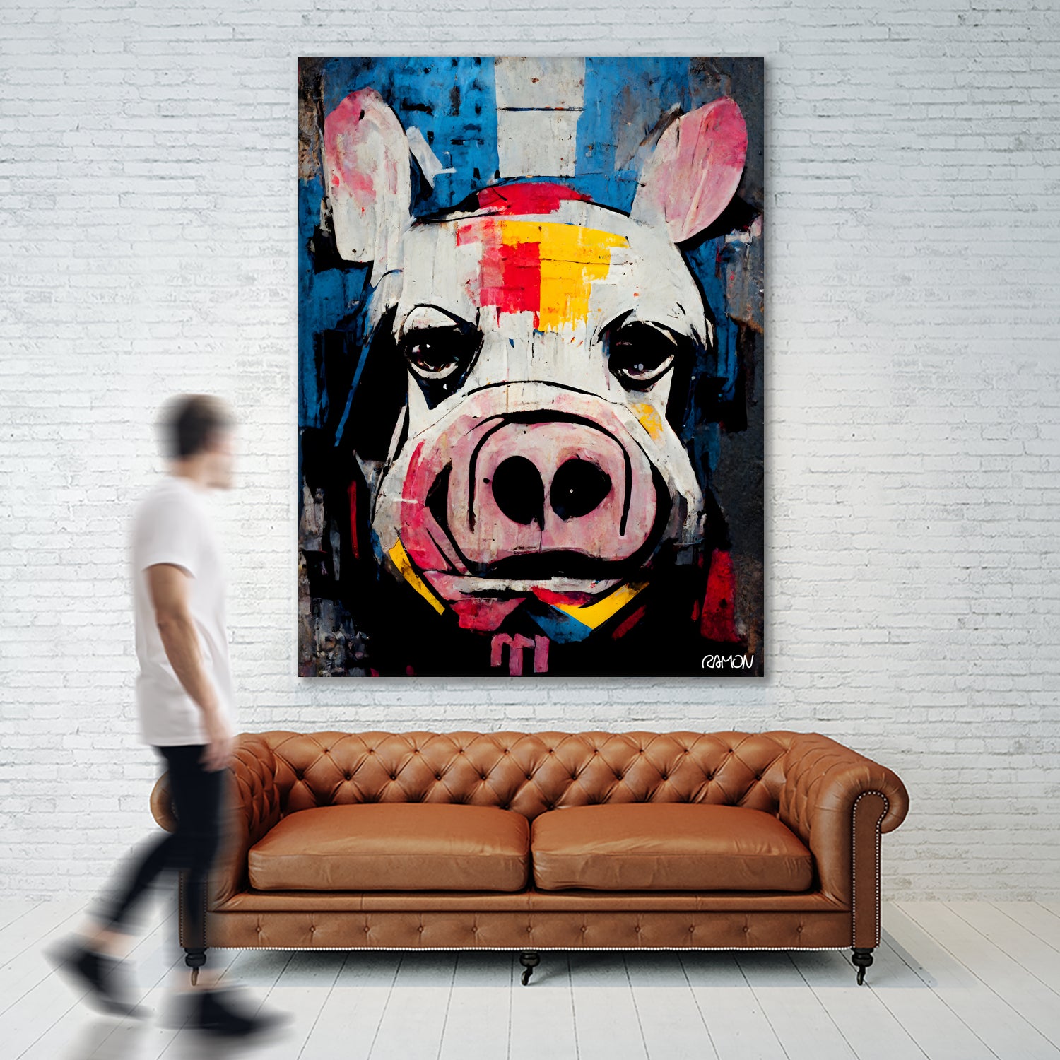 White Pig by Ramon Souza on GIANT ART - white digital painting