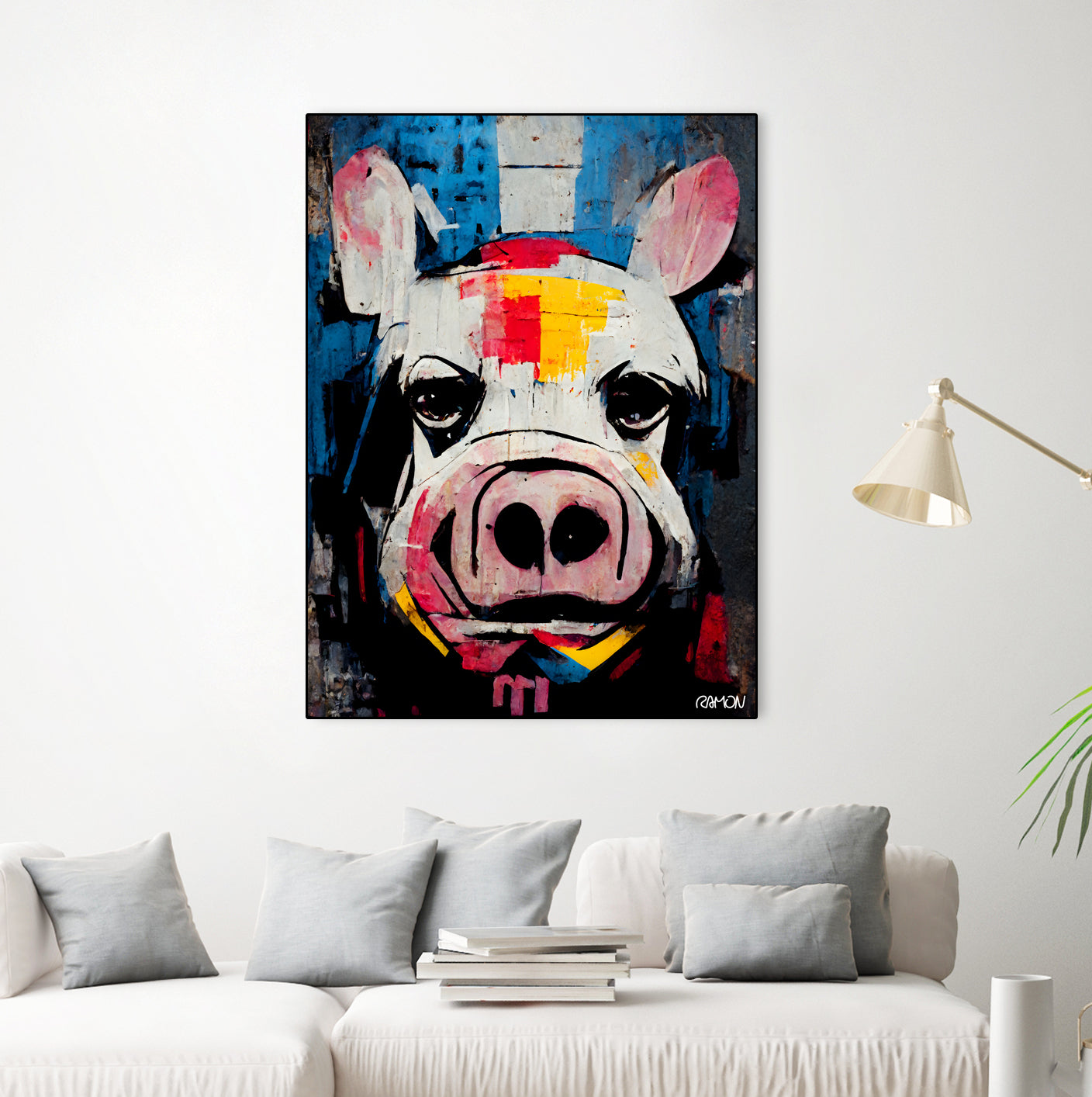 White Pig by Ramon Souza on GIANT ART - white digital painting