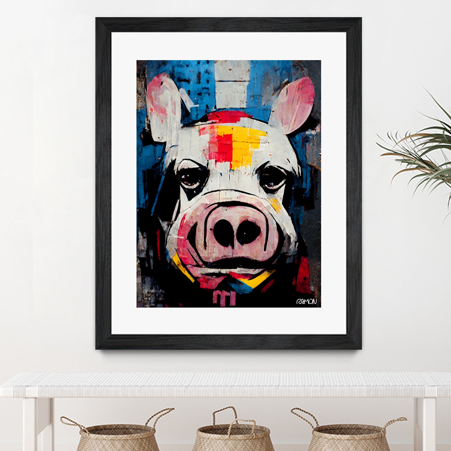 White Pig by Ramon Souza on GIANT ART - white digital painting