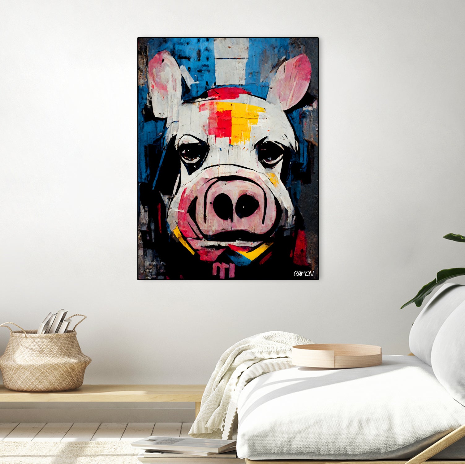 White Pig by Ramon Souza on GIANT ART - white digital painting