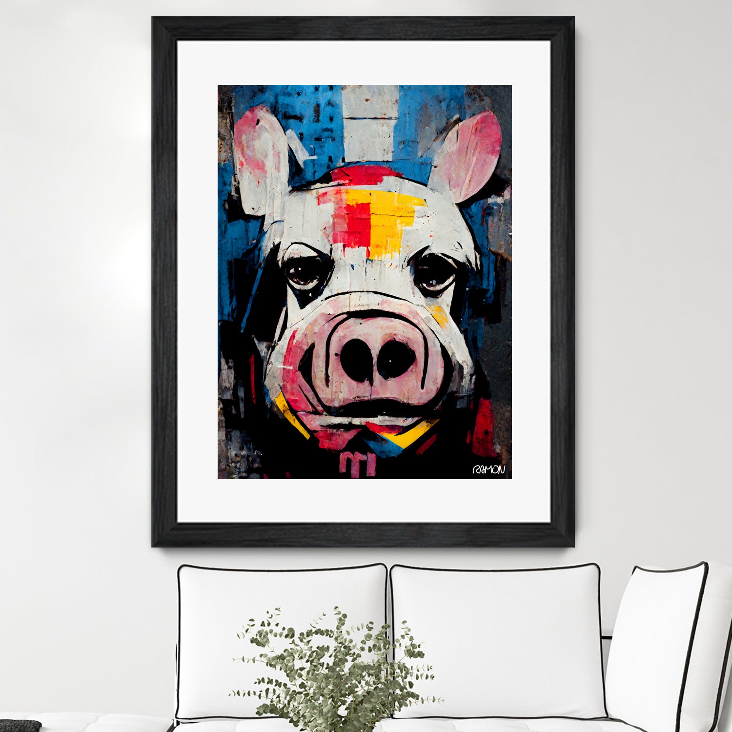 White Pig by Ramon Souza on GIANT ART - white digital painting