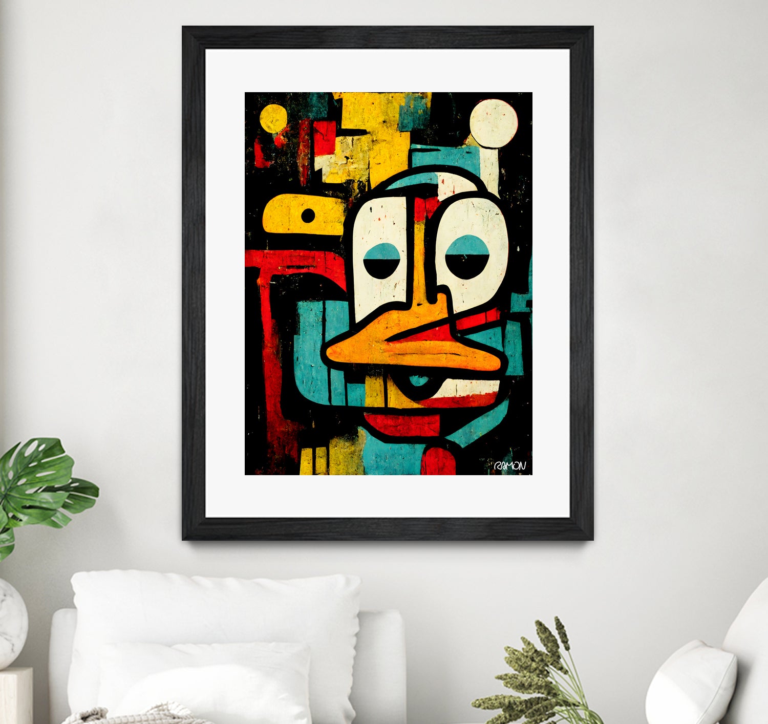 Alfred The Duck by Ramon Souza on GIANT ART - black digital painting