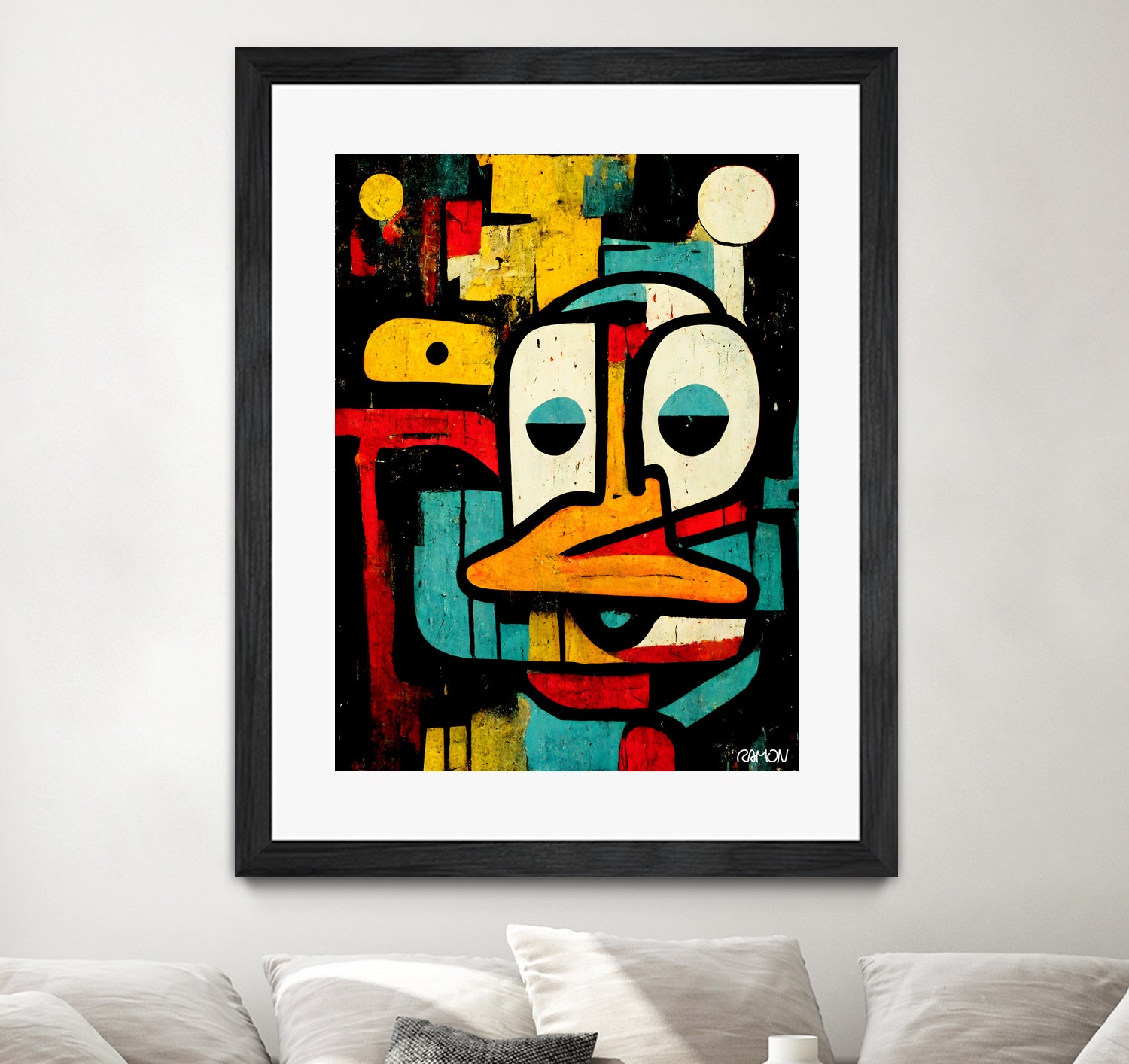 Alfred The Duck by Ramon Souza on GIANT ART - black digital painting