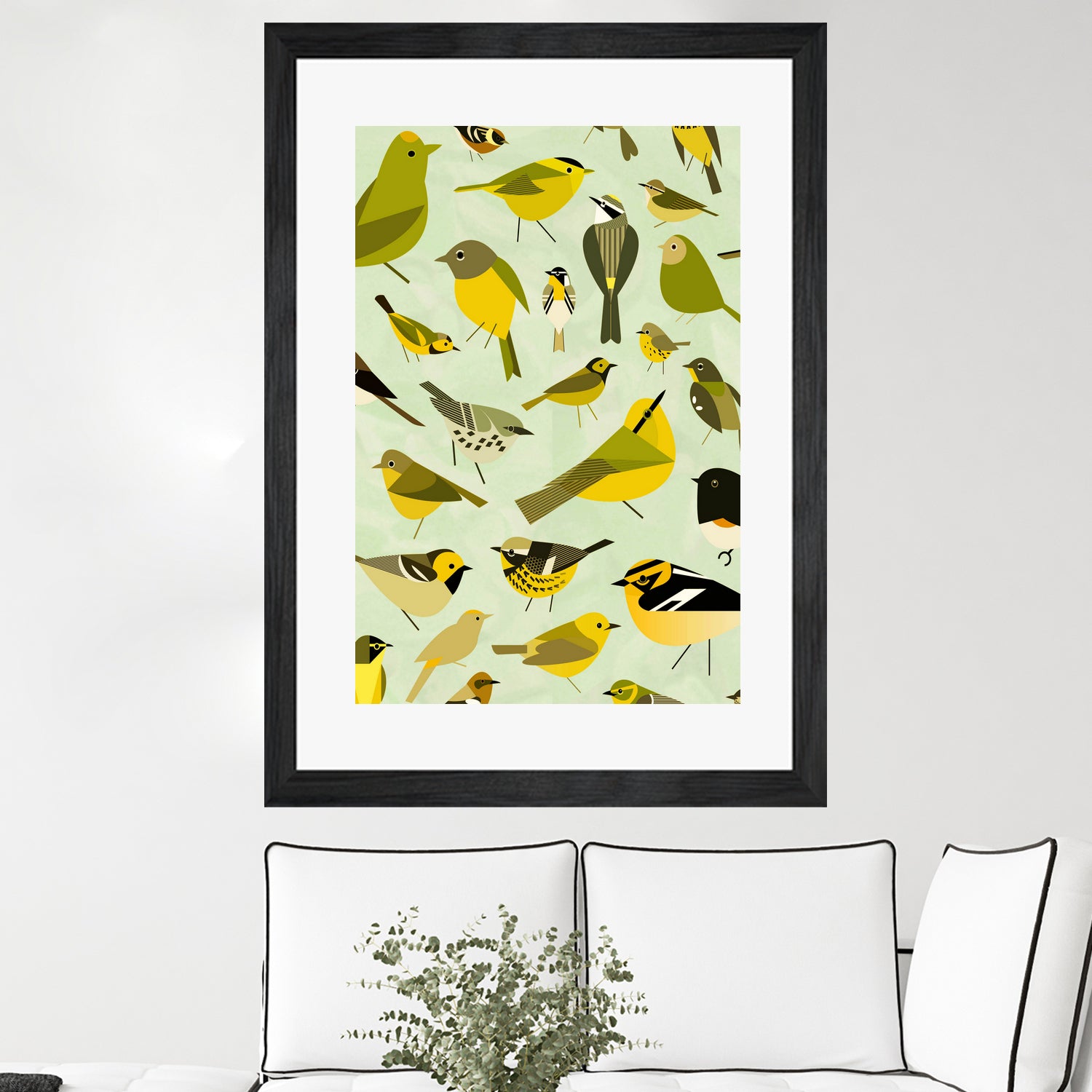 warbler window yellow by Scott Partridge on GIANT ART - vector illustration