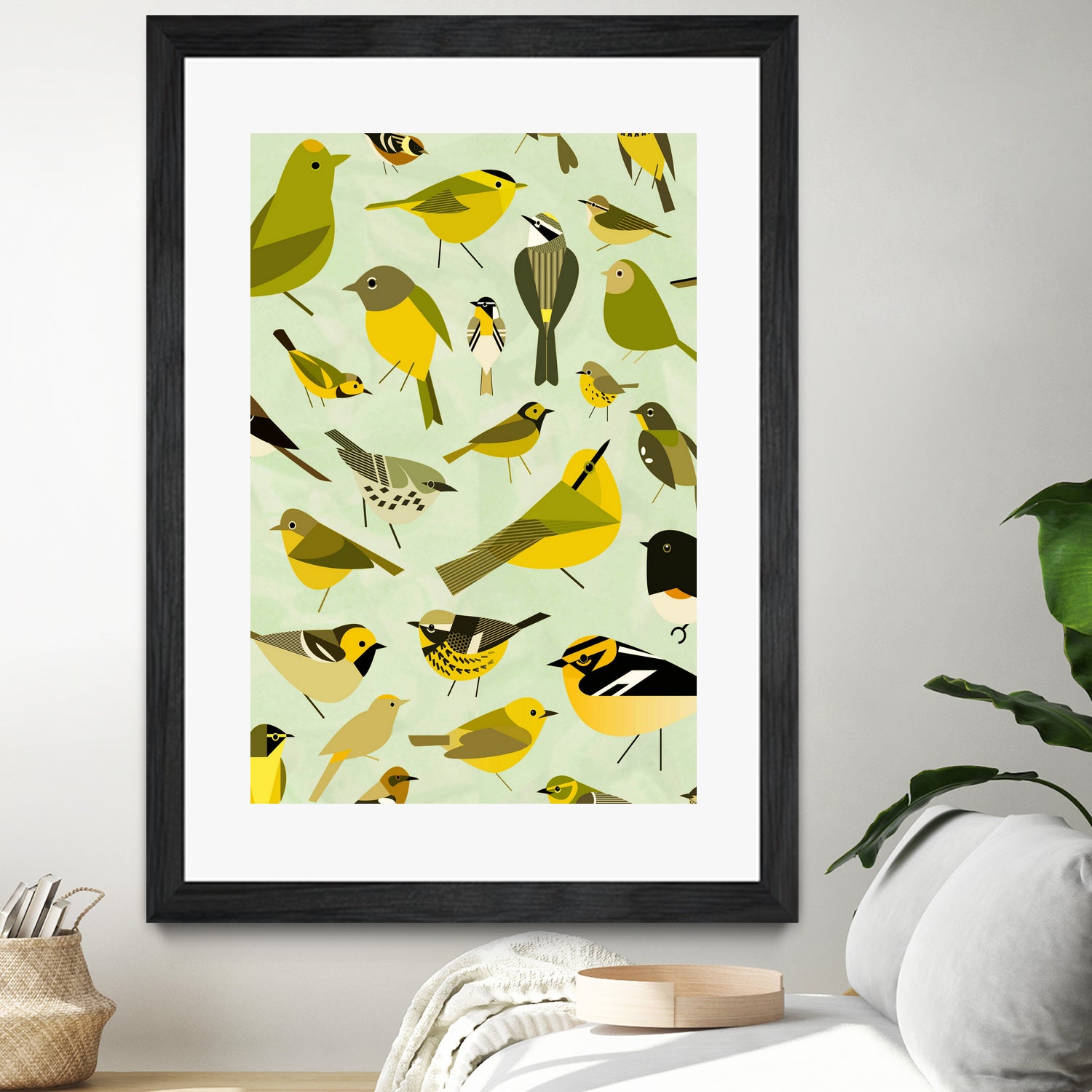 warbler window yellow by Scott Partridge on GIANT ART - vector illustration