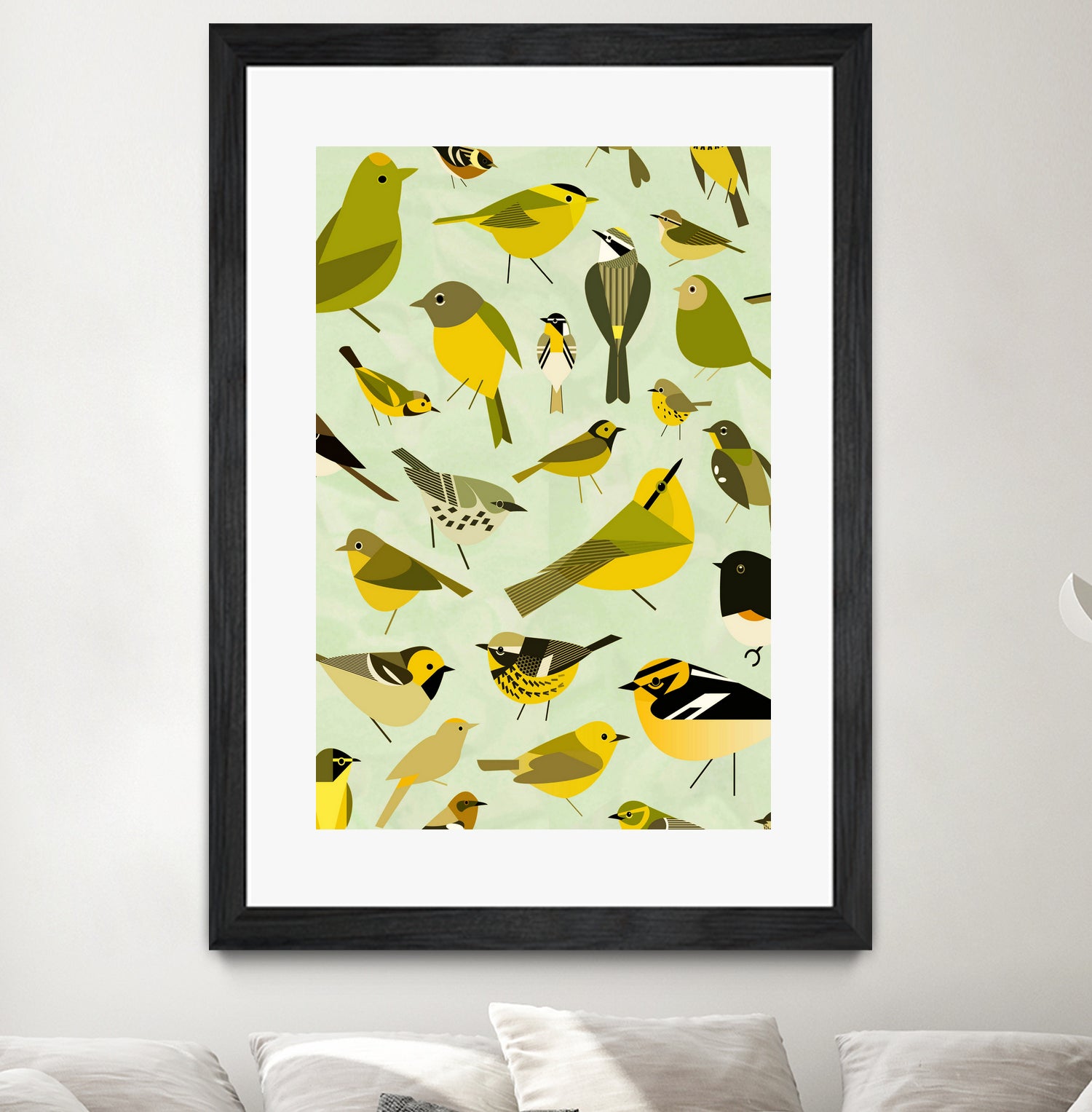 warbler window yellow by Scott Partridge on GIANT ART - vector illustration