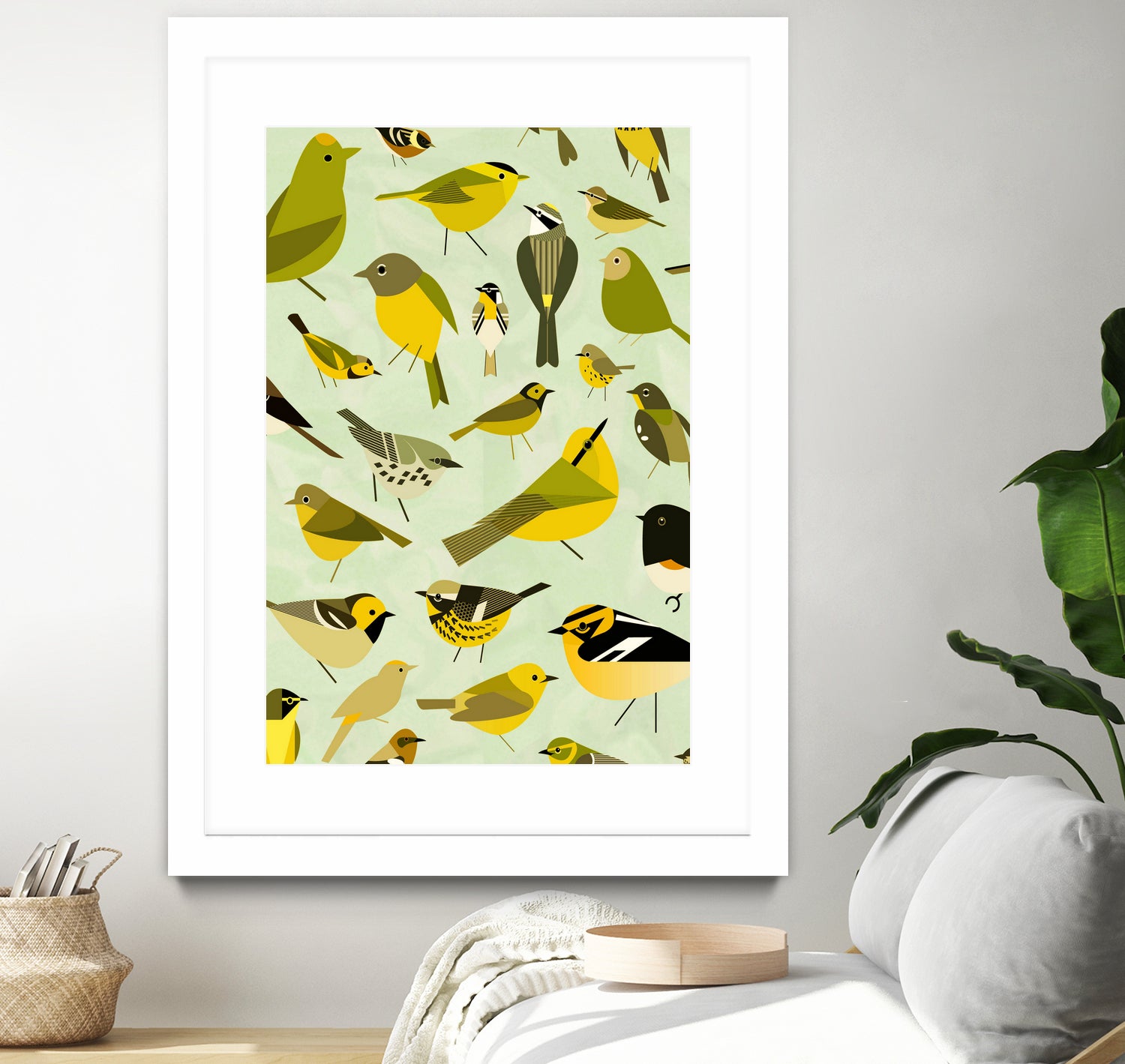 warbler window yellow by Scott Partridge on GIANT ART - vector illustration