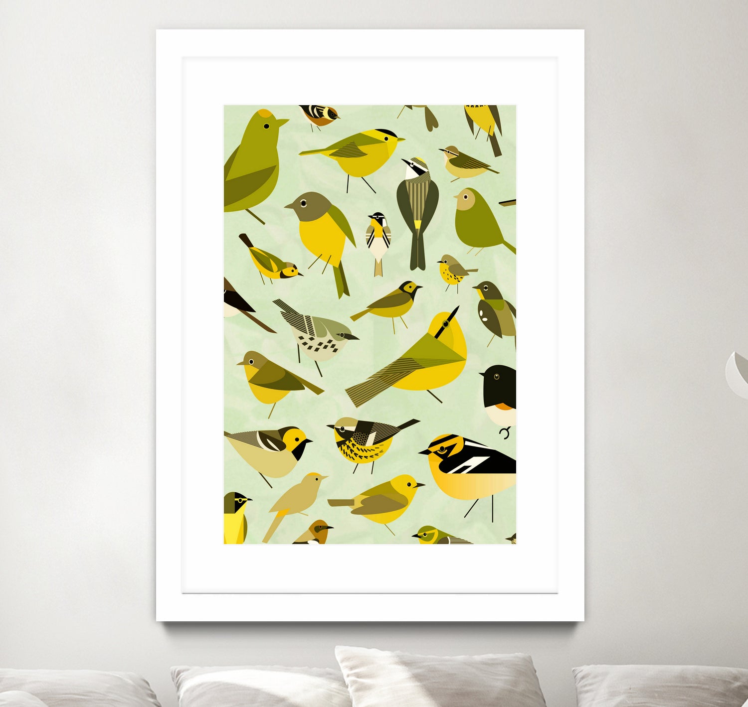 warbler window yellow by Scott Partridge on GIANT ART - vector illustration