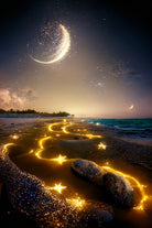 stars in the sea by Haris Kavalla on GIANT ART - yellow digital painting