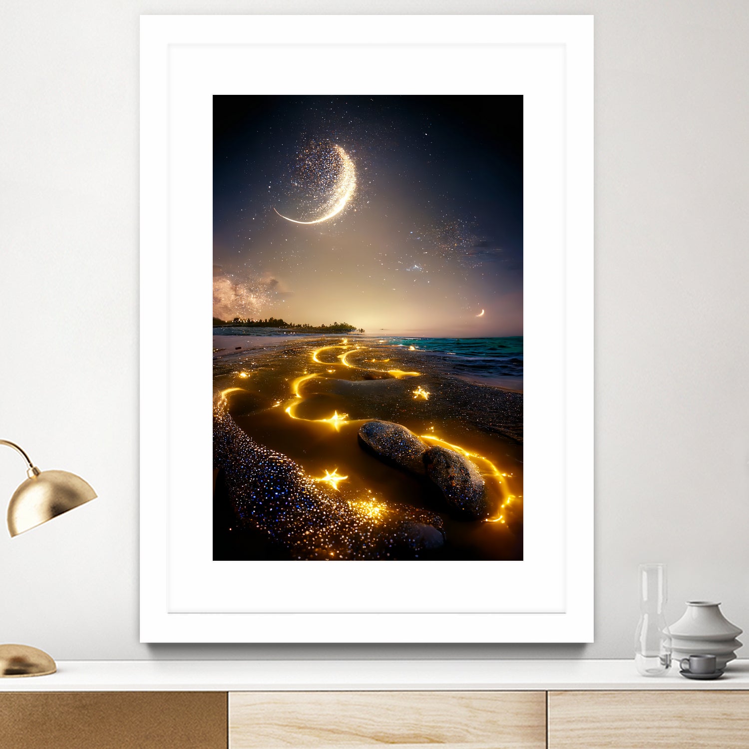 stars in the sea by Haris Kavalla on GIANT ART - yellow digital painting