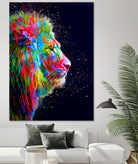 Colored Lion by Milos Karanovic on GIANT ART - black photo illustration