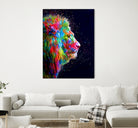 Colored Lion by Milos Karanovic on GIANT ART - black photo illustration