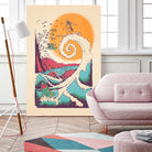 Surf Before Christmas by Victor Vercesi on GIANT ART - yellow digital drawing