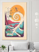 Surf Before Christmas by Victor Vercesi on GIANT ART - yellow digital drawing