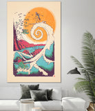 Surf Before Christmas by Victor Vercesi on GIANT ART - yellow digital drawing