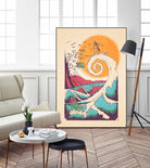 Surf Before Christmas by Victor Vercesi on GIANT ART - yellow digital drawing