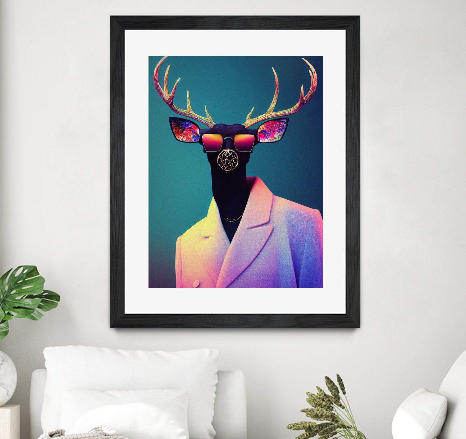 retro deer by M Maisur Amin on GIANT ART - black digital painting