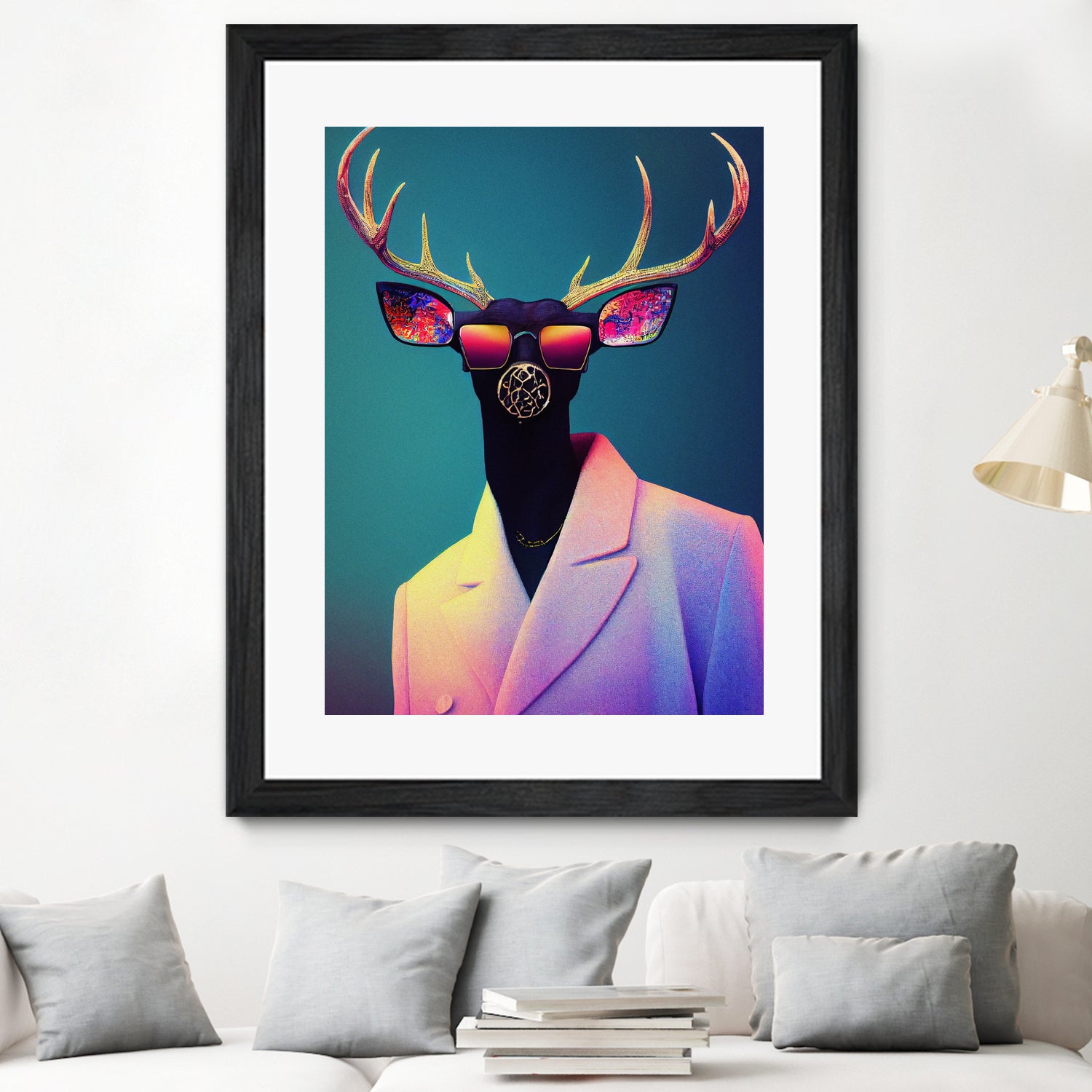 retro deer by M Maisur Amin on GIANT ART - black digital painting