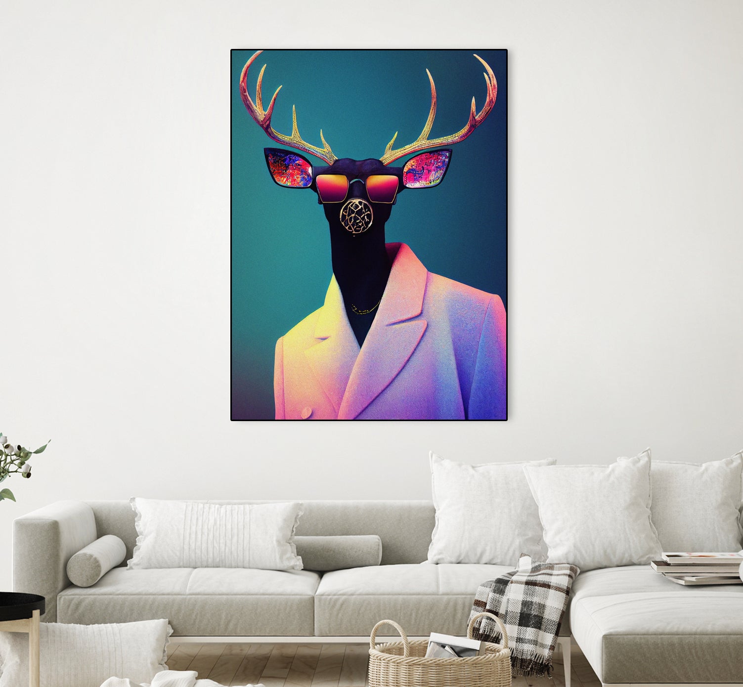 retro deer by M Maisur Amin on GIANT ART - black digital painting