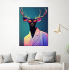 retro deer by M Maisur Amin on GIANT ART - black digital painting