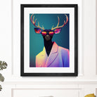 retro deer by M Maisur Amin on GIANT ART - black digital painting