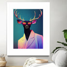 retro deer by M Maisur Amin on GIANT ART - black digital painting