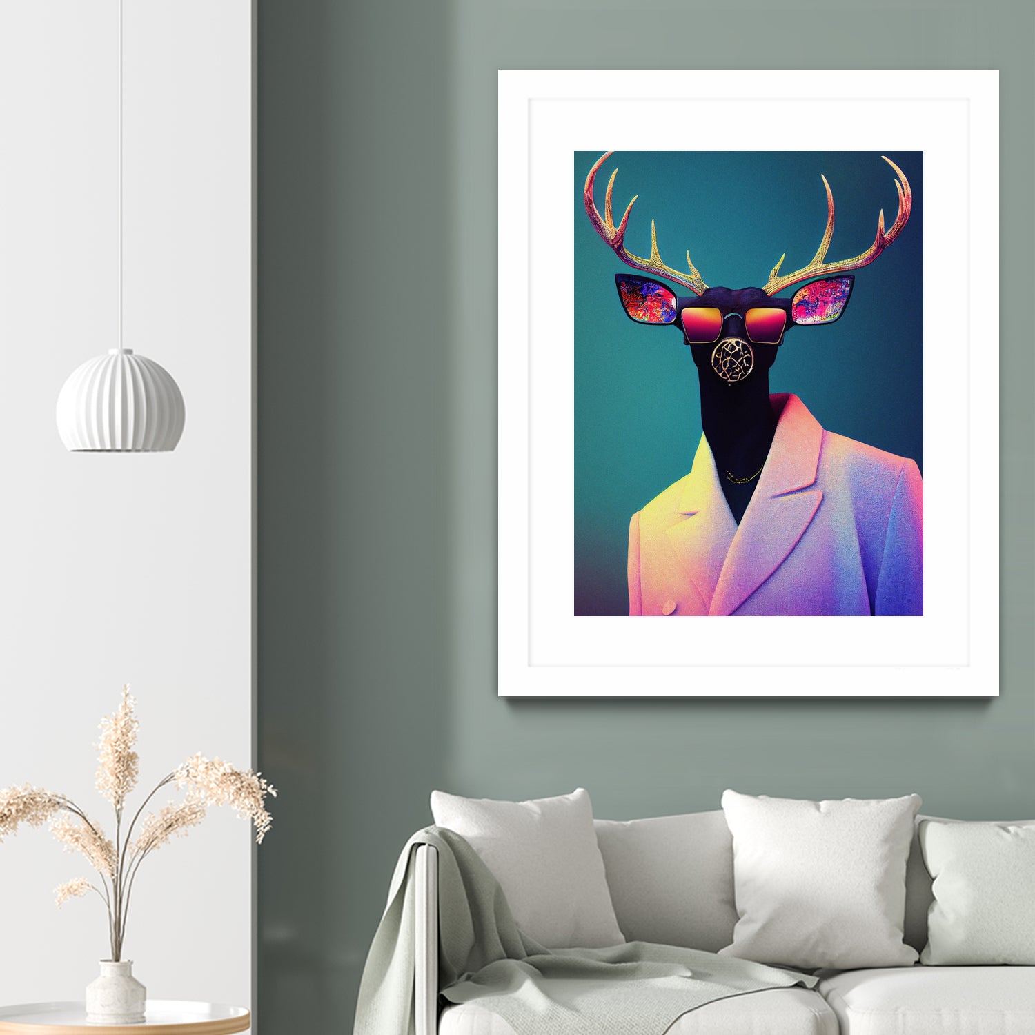 retro deer by M Maisur Amin on GIANT ART - black digital painting