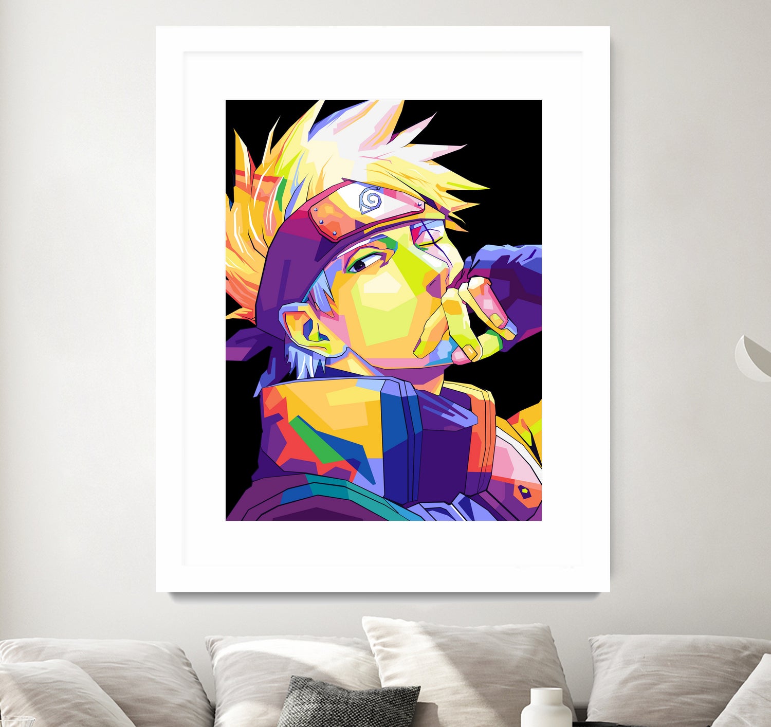 hatake kakashi wpap pop art by trends shop on GIANT ART - black character design