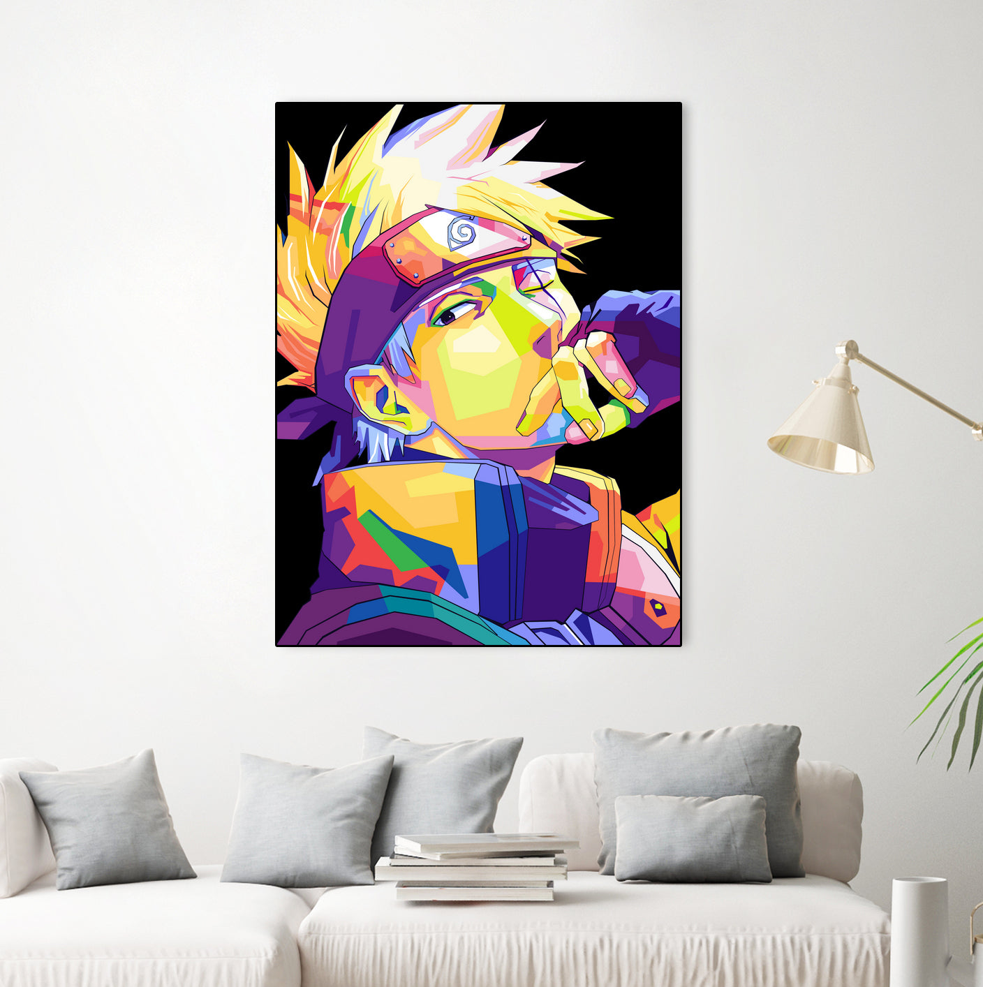 hatake kakashi wpap pop art by trends shop on GIANT ART - black character design