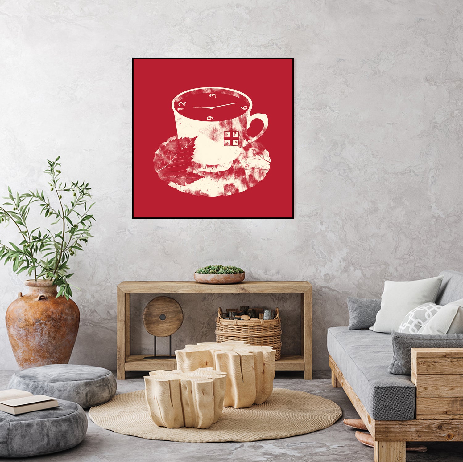 Tea Time by Tobias Fonseca on GIANT ART - red digital drawing