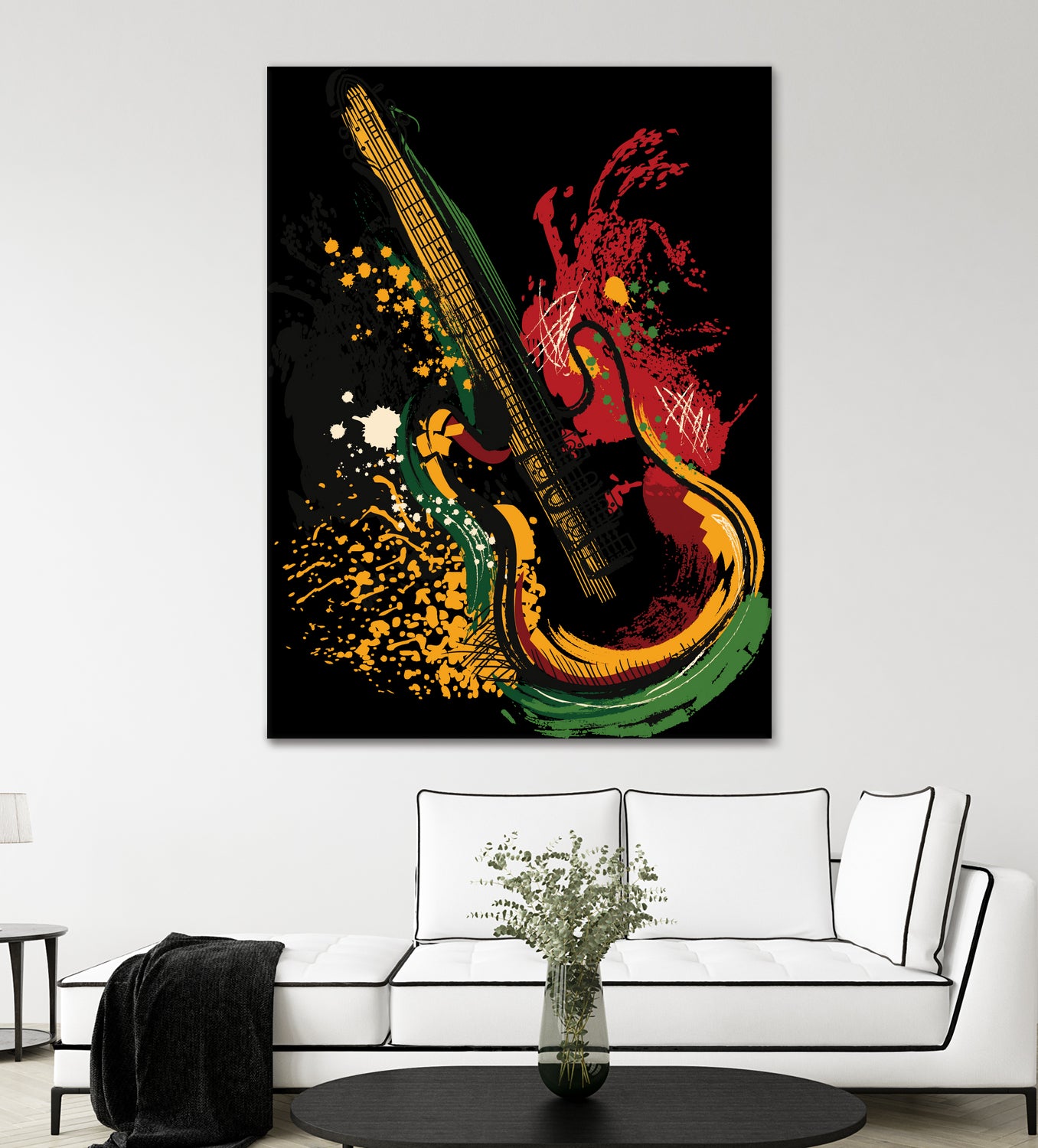 Electric guitar Grunge by Desi Setyoningrum on GIANT ART - black vector illustration