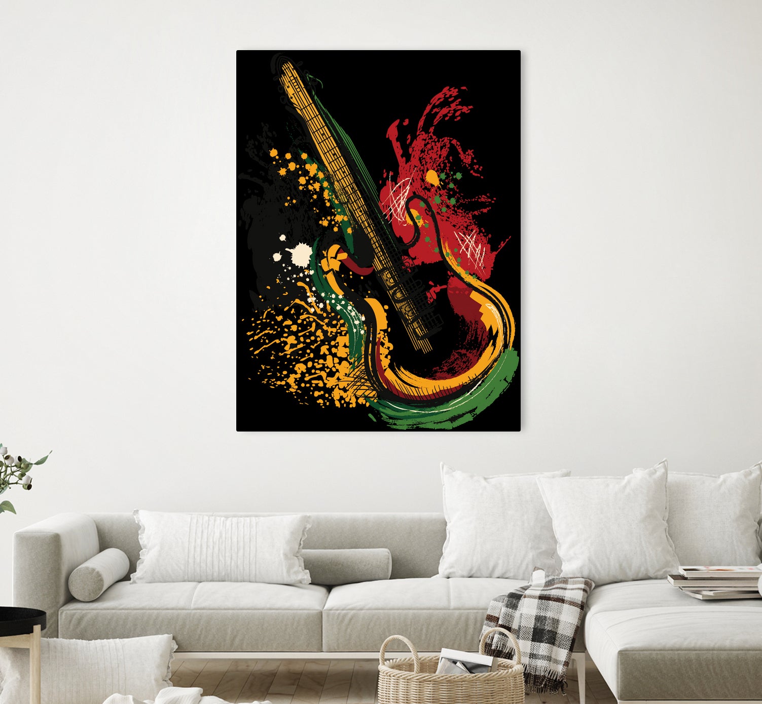 Electric guitar Grunge by Desi Setyoningrum on GIANT ART - black vector illustration