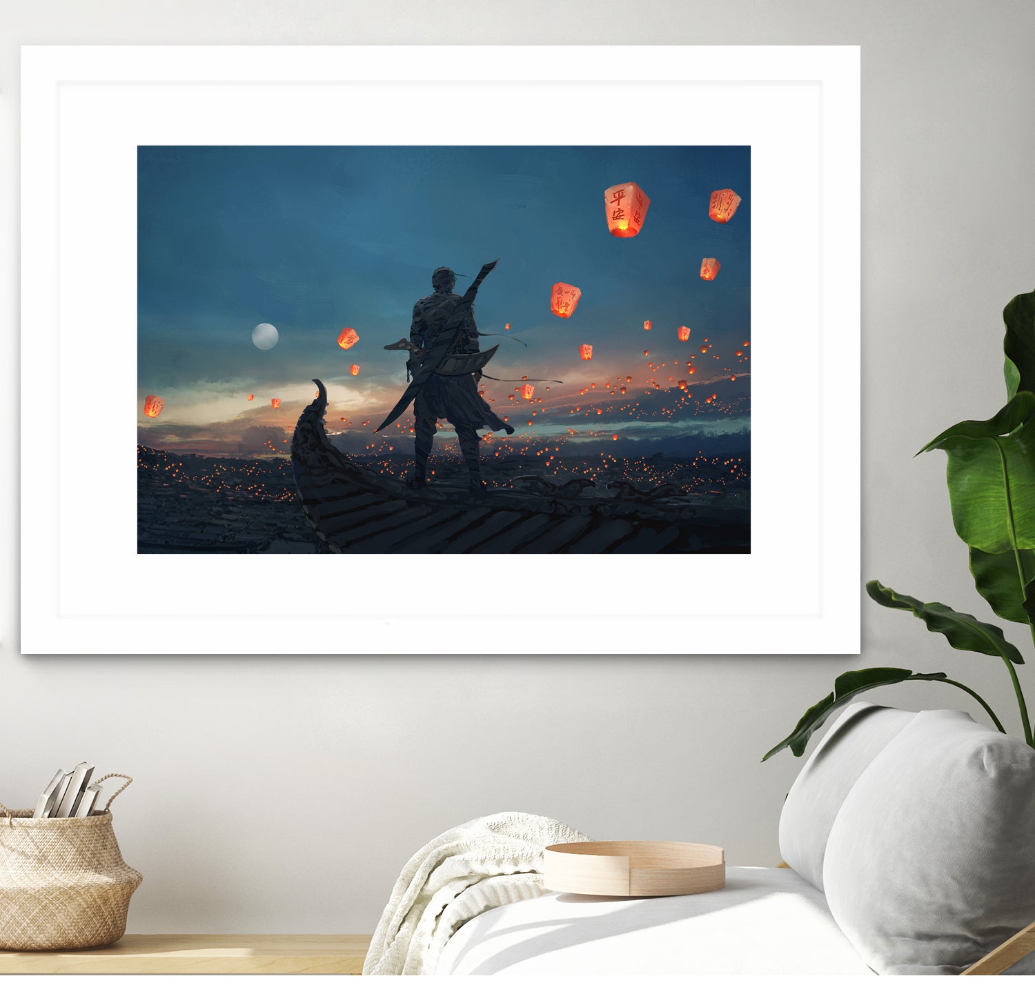 Sky Lanterns by Ling Wang on GIANT ART - blue digital painting