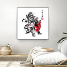 Brotherhood Sumi-e by Antonio Camarena on GIANT ART - white digital painting